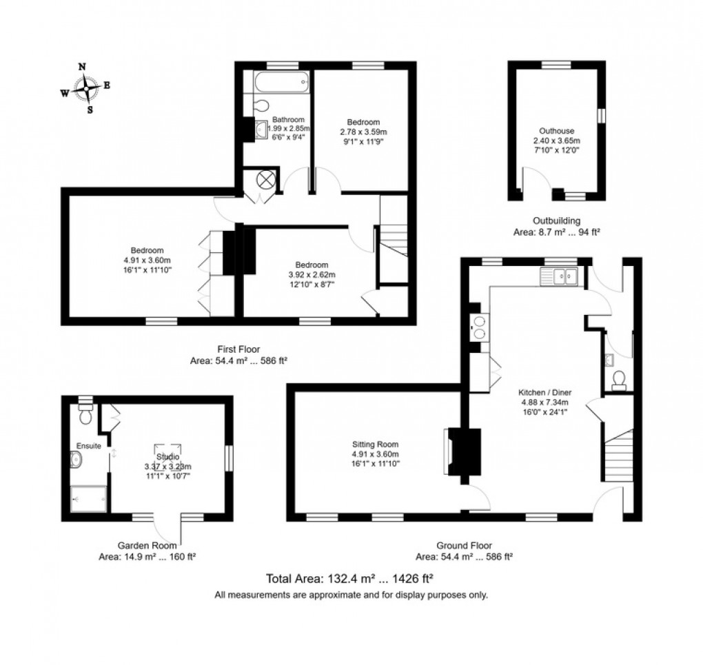 Floorplan for Bull Lane Cottages, Furnace Lane