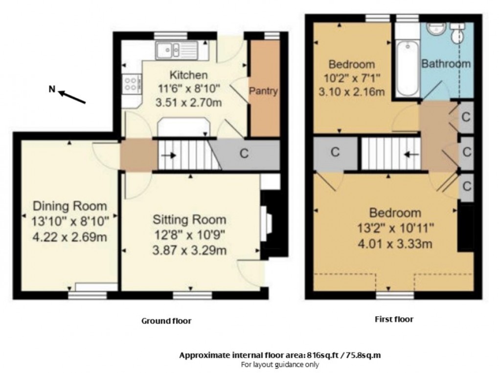 Floorplan for Mount Pleasant Cottages, Lower High Street