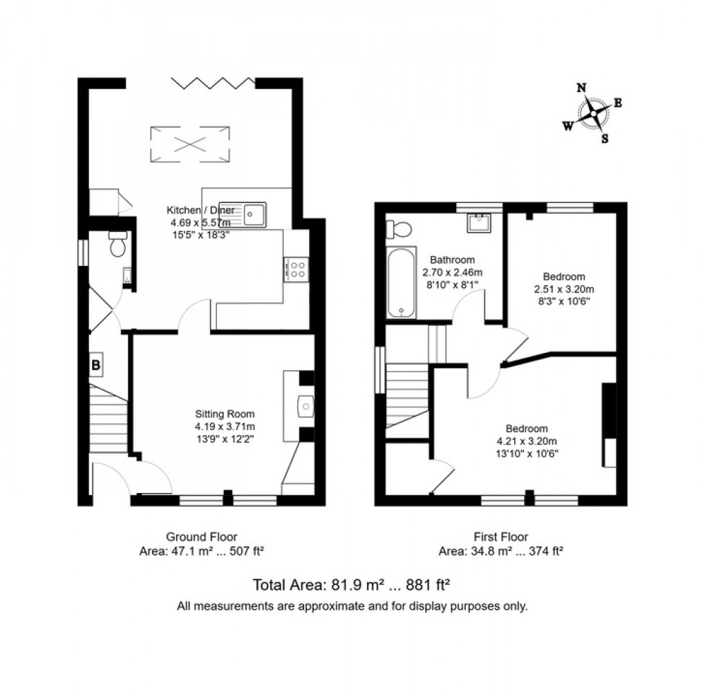 Floorplan for Walters Cottages, Wadhurst
