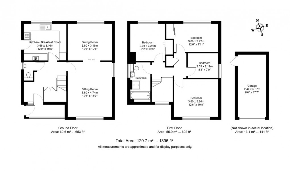 Floorplan for Saxonbury Close, Crowborough, East Sussex