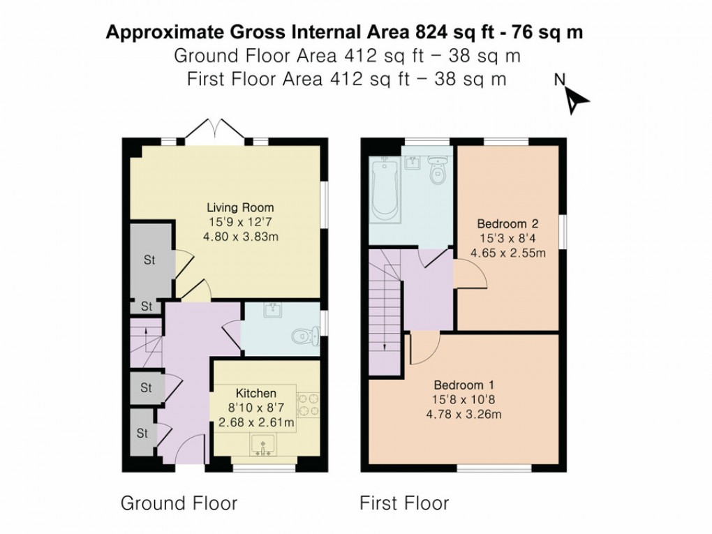 Floorplan for Oakwood Way, Wadhurst, East Sussex