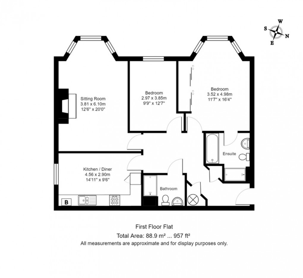 Floorplan for Beaumont Court, Tunbridge Wells