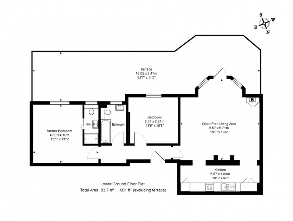 Floorplan for Carlton Road, Tunbridge Wells, Kent