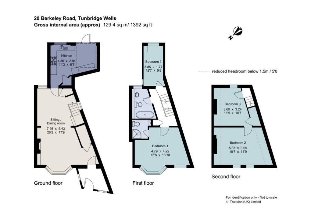 Floorplan for Berkeley Road, Tunbridge Wells, Kent