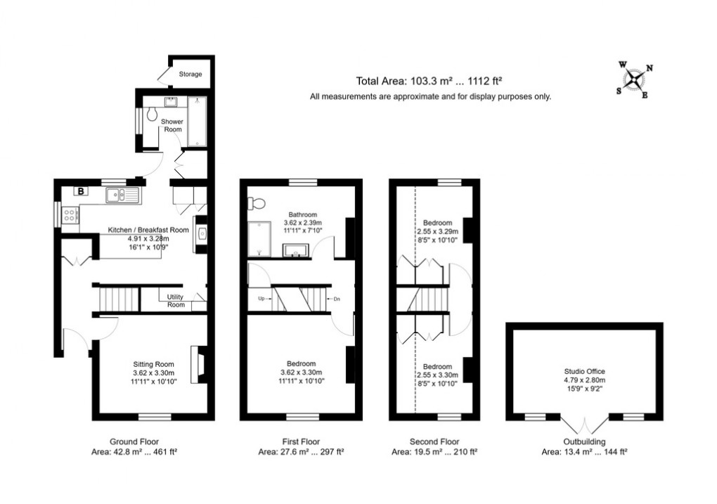 Floorplan for Gordon Road, Tunbridge Wells, Kent