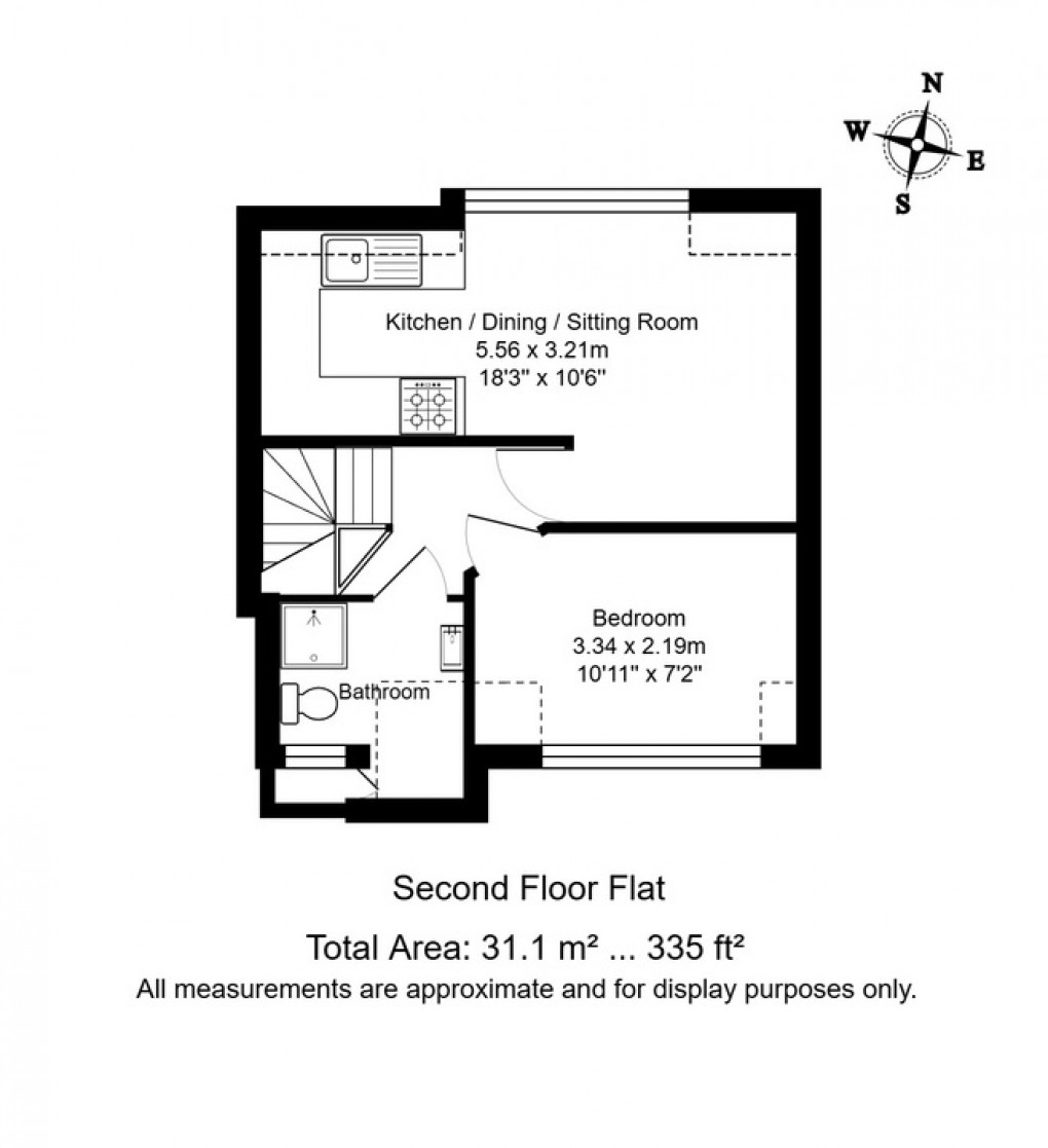 Floorplan for Flat 2, Tunbridge Wells, Kent