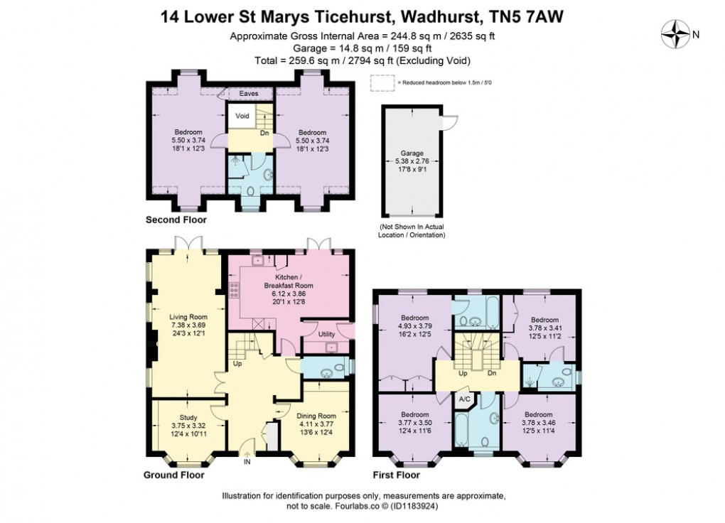 Floorplan for Lower St Marys, Ticehurst, East Sussex
