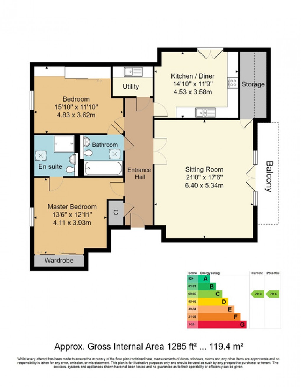 Floorplan for Herald Gardens, Tunbridge Wells, Kent