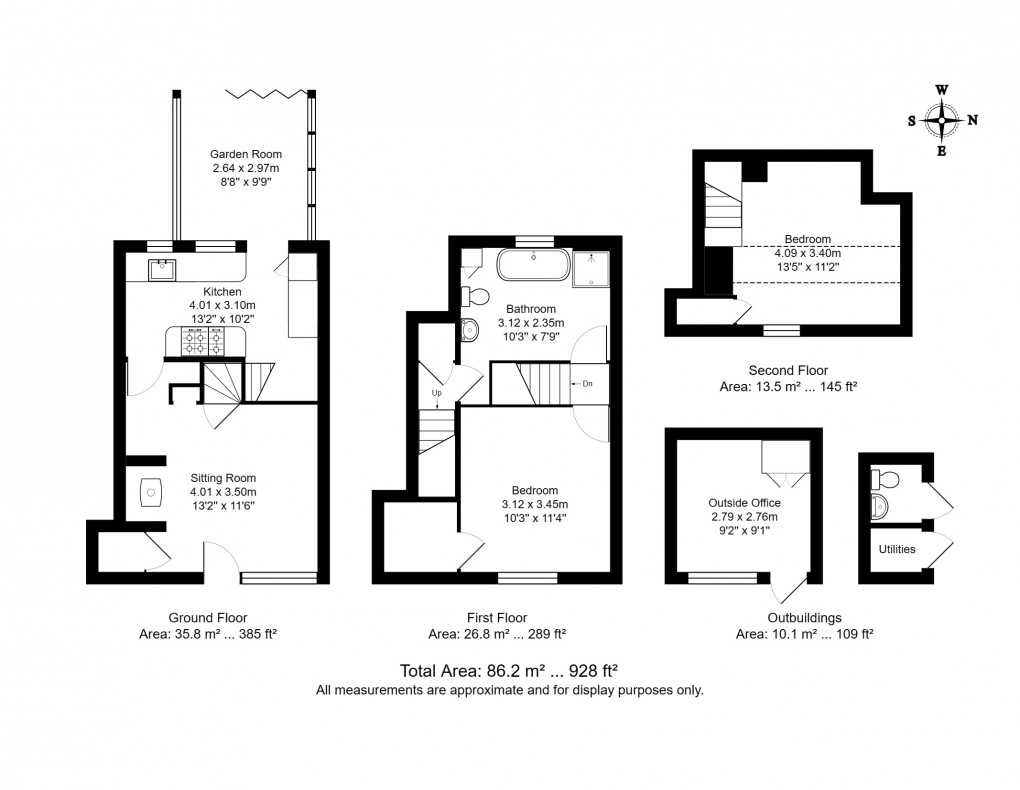 Floorplan for Gloucester Cottages, Sparrows Green, Wadhurst, East Sussex