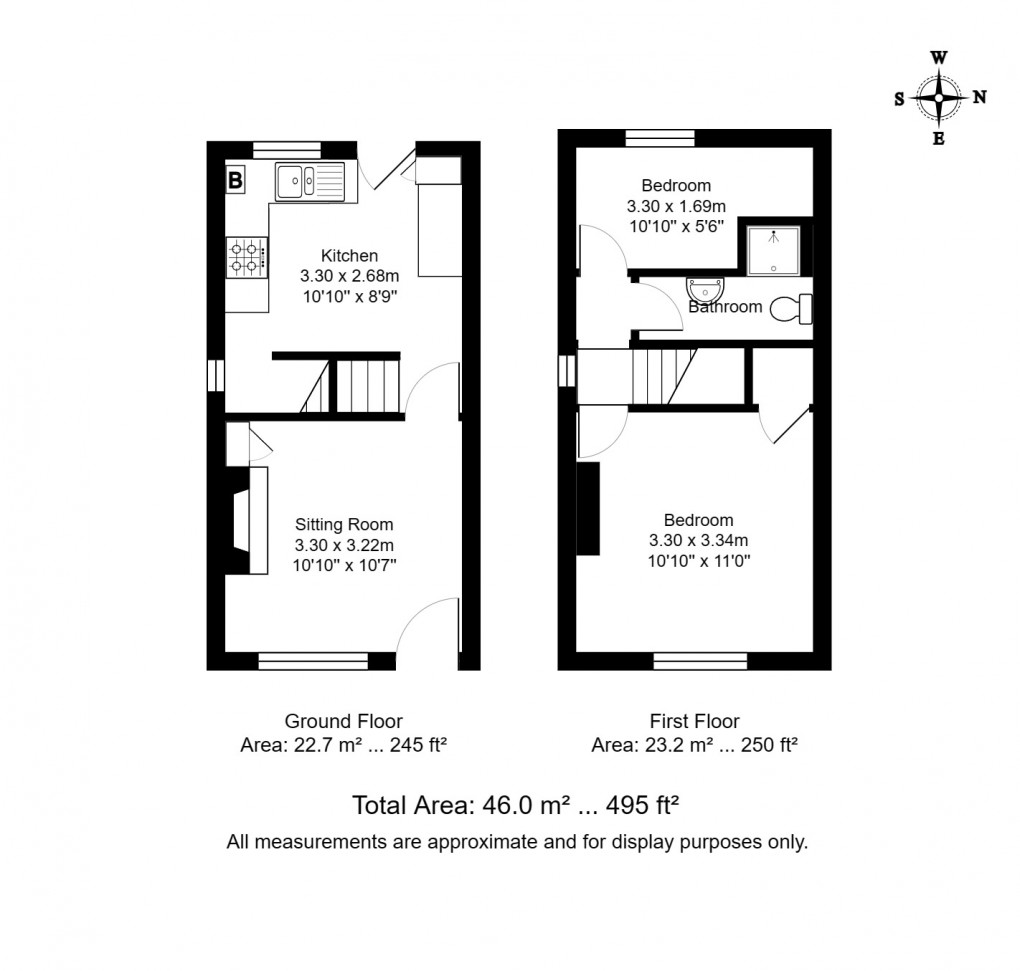 Floorplan for Gloucester Cottages, Sparrows Green, Wadhurst, East Sussex