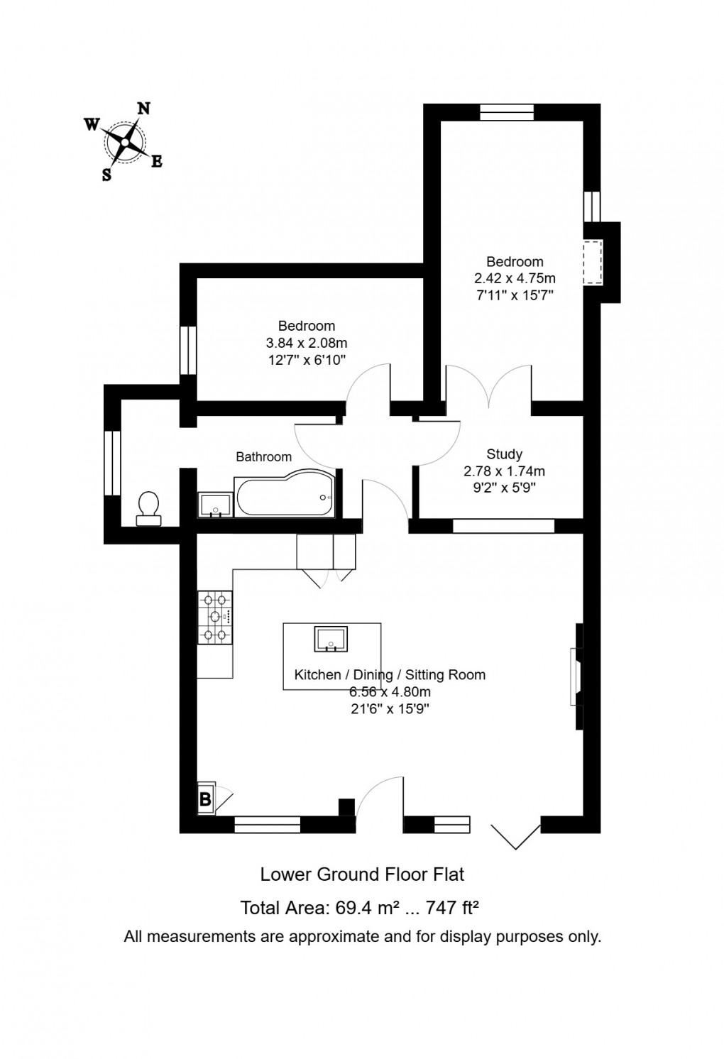 Floorplan for Queens Road, Tunbridge Wells, Kent